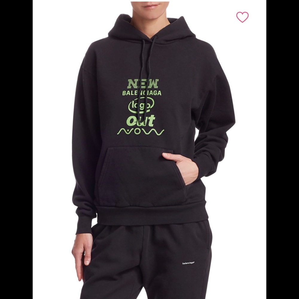 Balenciaga Logo Hoodie Sweatshirt - Picture 3 of 6